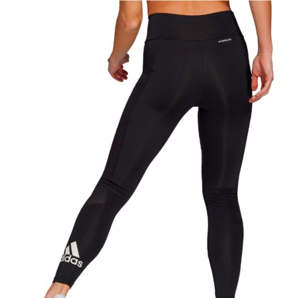 adidas Pants - ADIDAS AeroReady Women's Black Mesh Panel Athletic Leggings Size XL - LIKE NEW!!